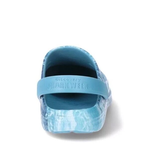 RUGGED SHARK SLIP ON CLOGS BLUE AND WHITE SIZE 12 - FREE SHIPPING - Picture 4 of 5
